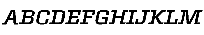 Roster Expanded Regular Italic Font UPPERCASE