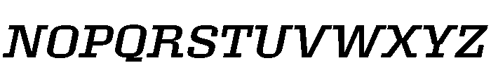 Roster Expanded Regular Italic Font UPPERCASE