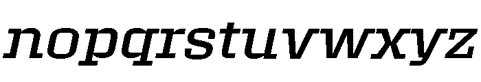 Roster Expanded Regular Italic Font LOWERCASE