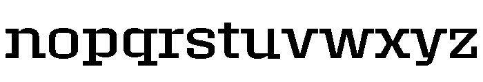 Roster Expanded Regular Font LOWERCASE