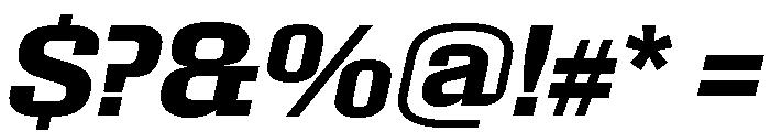 Roster Expanded Semi Bold Italic Font OTHER CHARS