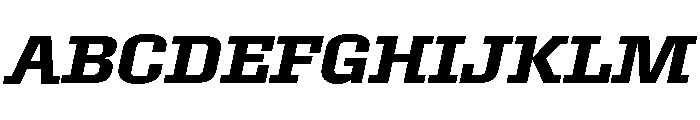 Roster Expanded Semi Bold Italic Font UPPERCASE