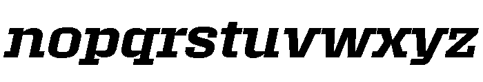 Roster Expanded Semi Bold Italic Font LOWERCASE