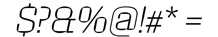Roster Extra Light Italic Font OTHER CHARS