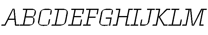 Roster Extra Light Italic Font UPPERCASE