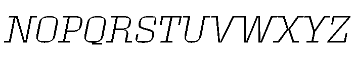 Roster Extra Light Italic Font UPPERCASE