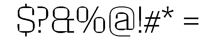 Roster Extra Light Font OTHER CHARS