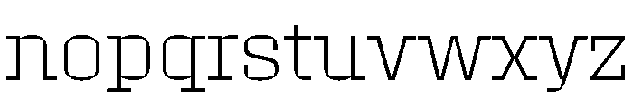 Roster Extra Light Font LOWERCASE