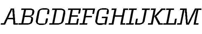 Roster Light Italic Font UPPERCASE