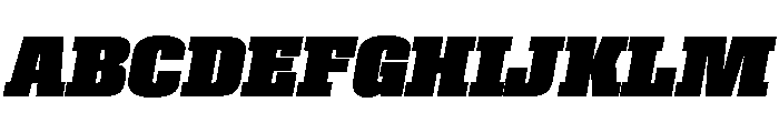 Roster Narrow Black Italic Font UPPERCASE