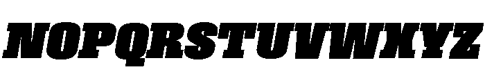 Roster Narrow Black Italic Font UPPERCASE