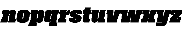 Roster Narrow Black Italic Font LOWERCASE