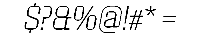 Roster Narrow Extra Light Italic Font OTHER CHARS