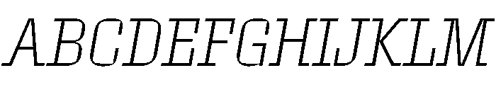 Roster Narrow Extra Light Italic Font UPPERCASE