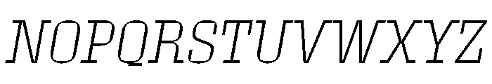Roster Narrow Extra Light Italic Font UPPERCASE