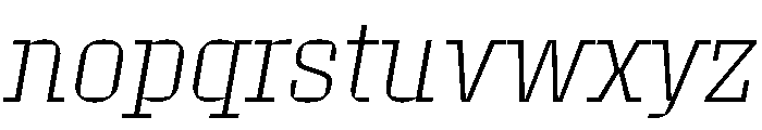 Roster Narrow Extra Light Italic Font LOWERCASE