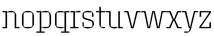 Roster Narrow Extra Light Font LOWERCASE