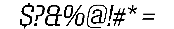 Roster Narrow Light Italic Font OTHER CHARS