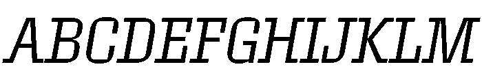 Roster Narrow Light Italic Font UPPERCASE