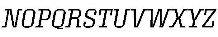 Roster Narrow Light Italic Font UPPERCASE