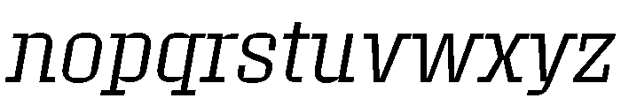Roster Narrow Light Italic Font LOWERCASE