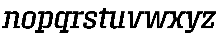 Roster Narrow Regular Italic Font LOWERCASE