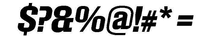 Roster Narrow Semi Bold Italic Font OTHER CHARS