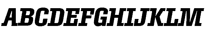 Roster Narrow Semi Bold Italic Font UPPERCASE