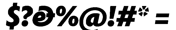 Rowton Black Italic Font OTHER CHARS