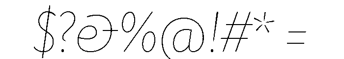 Rowton Hairline Italic Font OTHER CHARS