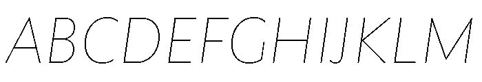 Rowton Hairline Italic Font UPPERCASE