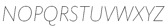 Rowton Hairline Italic Font UPPERCASE
