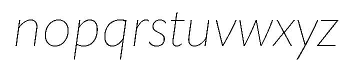Rowton Hairline Italic Font LOWERCASE