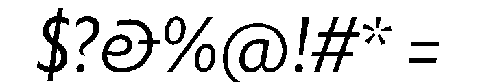 Rowton Italic Font OTHER CHARS