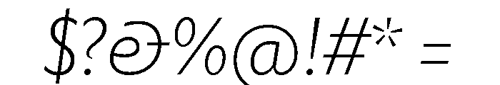 Rowton Light Italic Font OTHER CHARS