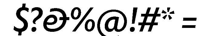 Rowton Medium Italic Font OTHER CHARS