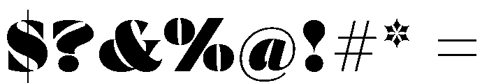 Rowton Stencil Black Font OTHER CHARS