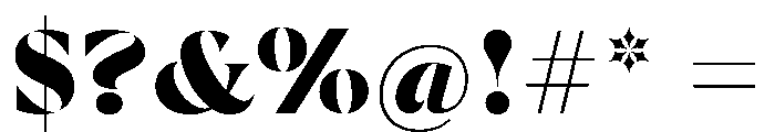 Rowton Stencil Bold Font OTHER CHARS