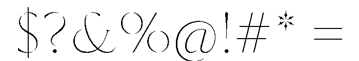 Rowton Stencil Hairline Font OTHER CHARS