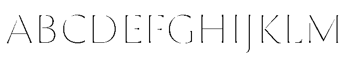 Rowton Stencil Hairline Font UPPERCASE