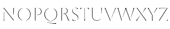 Rowton Stencil Hairline Font UPPERCASE