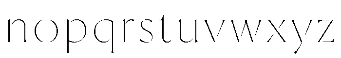 Rowton Stencil Hairline Font LOWERCASE