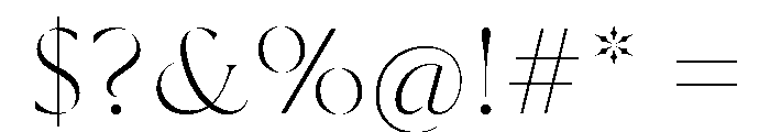 Rowton Stencil Light Font OTHER CHARS