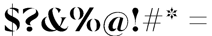 Rowton Stencil Medium Font OTHER CHARS