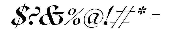 Roxborough Bold Italic Font OTHER CHARS