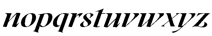 Roxborough Extra Bold Italic Font LOWERCASE