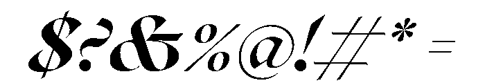 Roxborough Heavy Italic Font OTHER CHARS