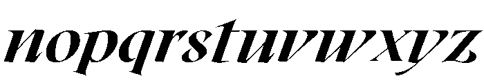Roxborough Heavy Italic Font LOWERCASE