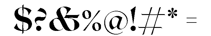 Roxborough Heavy Font OTHER CHARS
