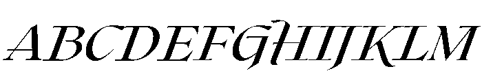 Roxborough Medium Italic Font UPPERCASE